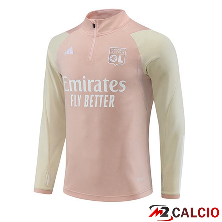 Maglie Calcio Personalizzate,Tute Calcio Squadre,Maglia Nazionale Italiana Calcio | Felpa Allenamento Lyon OL Rosa 2023/2024