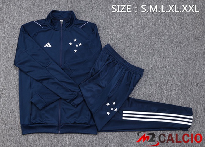 Insieme Tuta Calcio - Giacca Cruzeiro EC Blu Reale 2023/2024