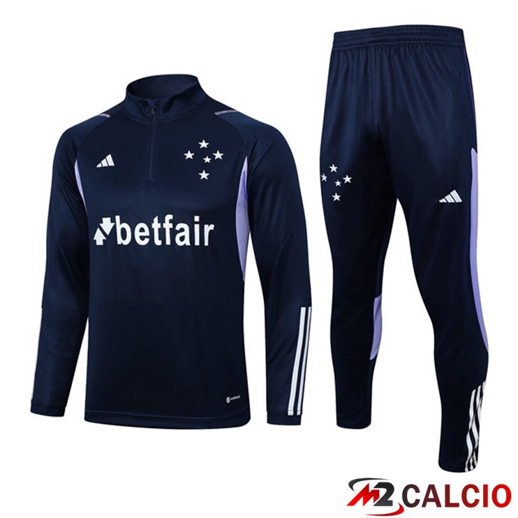 Maglie Calcio Personalizzate,Tute Calcio Squadre,Maglia Nazionale Italiana Calcio | Insieme Tuta Calcio Cruzeiro EC Blu Reale 2023/2024