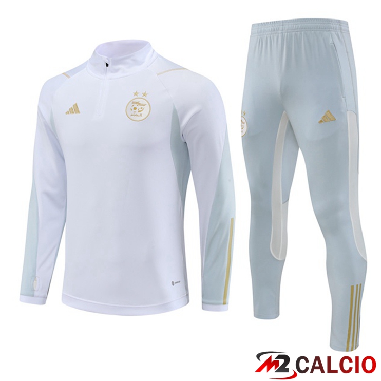 Maglie Calcio Personalizzate,Tute Calcio Squadre,Maglia Nazionale Italiana Calcio | Insieme Tuta Calcio Algeria Bianco 2023/2024