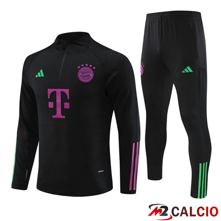 Maglie Calcio Personalizzate,Tute Calcio Squadre,Maglia Nazionale Italiana Calcio | Insieme Tuta Calcio Bayern Monaco Nero 2023/2024