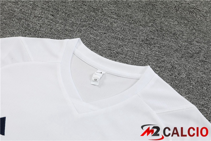 T Shirt Allenamento Italia + Pantaloncini Bianco 2023/2024