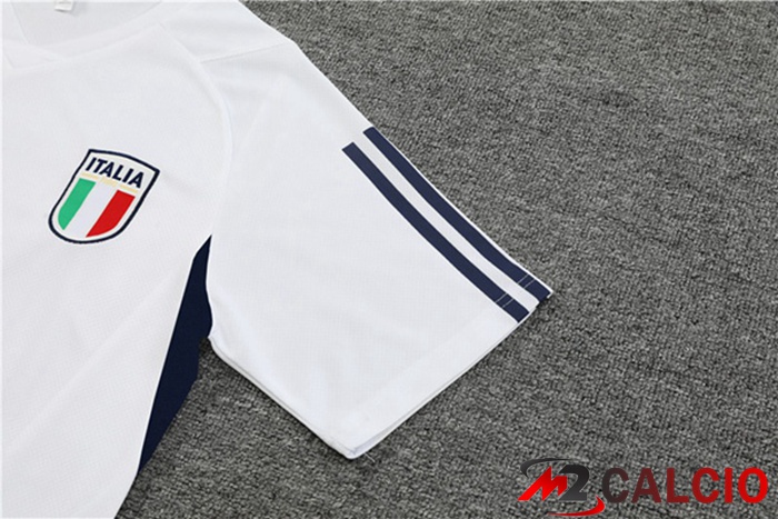 T Shirt Allenamento Italia + Pantaloncini Bianco 2023/2024