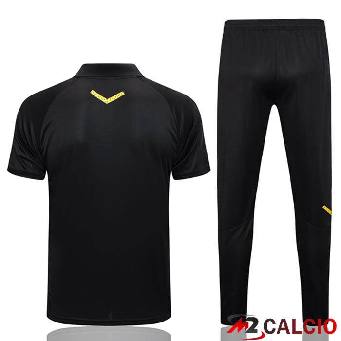 Maglia Polo Dortmund BVB + Pantaloni Nero 2023/2024