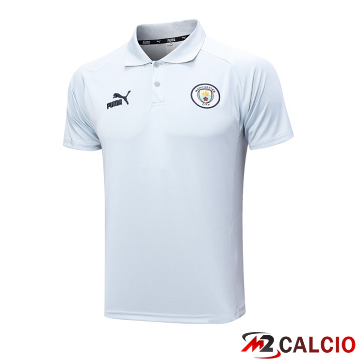 Maglie Calcio Personalizzate,Tute Calcio Squadre,Maglia Nazionale Italiana Calcio | Maglia Polo Manchester City Bianco 2023/2024