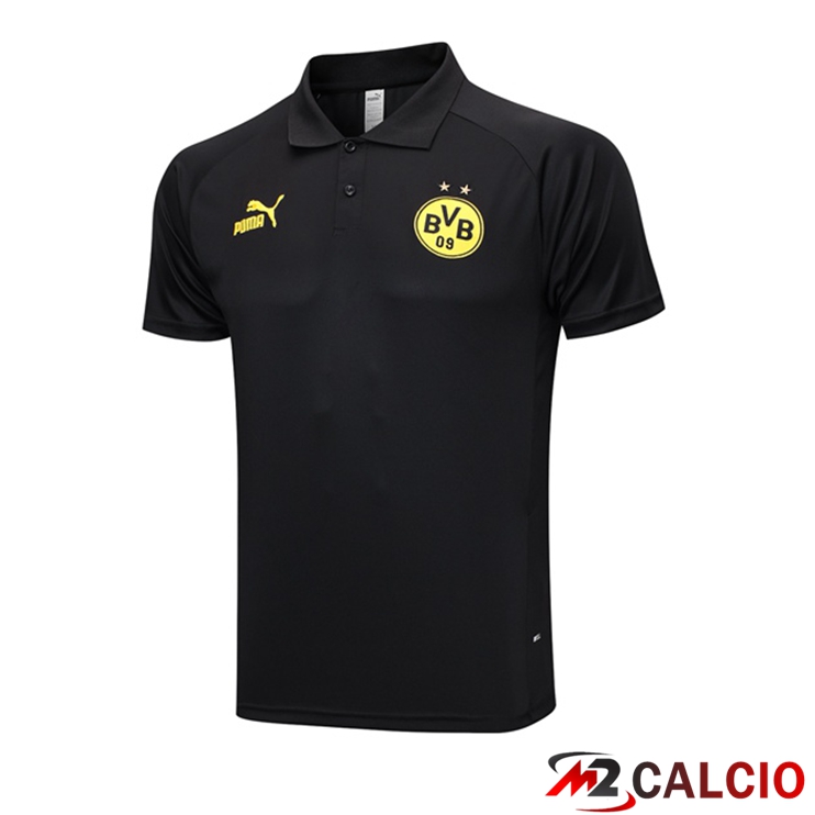 Maglie Calcio Personalizzate,Tute Calcio Squadre,Maglia Nazionale Italiana Calcio | Maglia Polo Dortmund BVB Nero 2023/2024