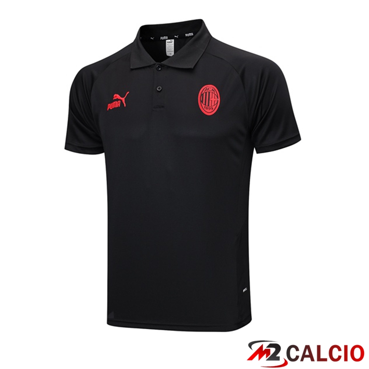 Maglie Calcio Personalizzate,Tute Calcio Squadre,Maglia Nazionale Italiana Calcio | Maglia Polo AC Milan Nero 2023/2024