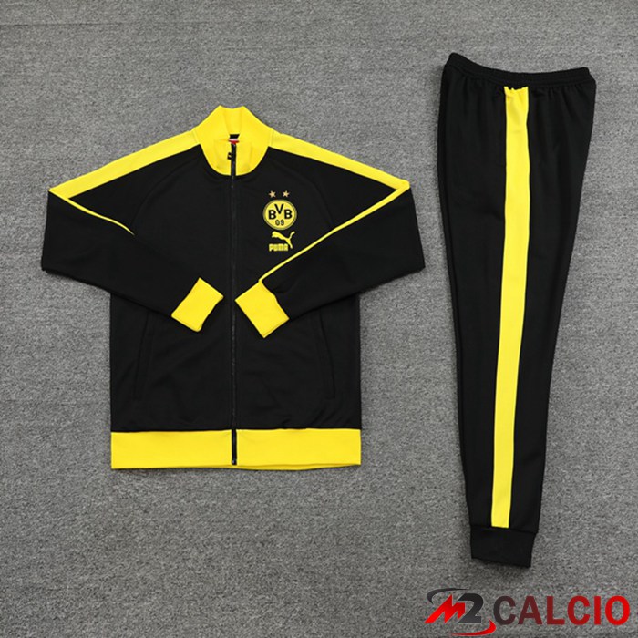 Insieme Tuta Calcio - Giacca Dortmund BVB Nero 2023/2024