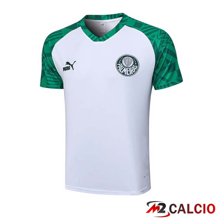 Maglie Calcio Personalizzate,Tute Calcio Squadre,Maglia Nazionale Italiana Calcio | T Shirt Allenamento Palmeiras Bianco 2023/2024