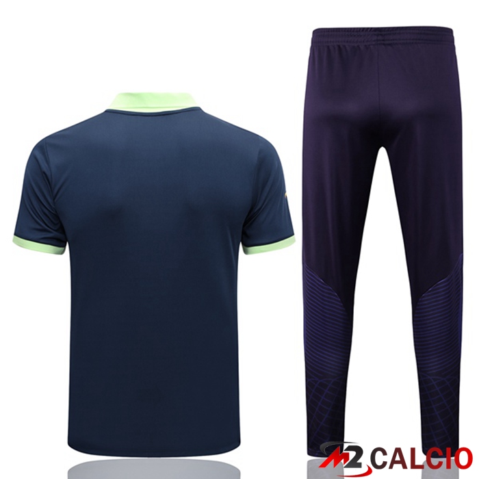 Maglia Polo Brasile + Pantaloni Blu Reale 2023/2024