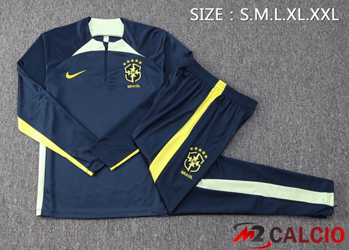 Insieme Tuta Calcio Brasile Blu Reale 2023/2024