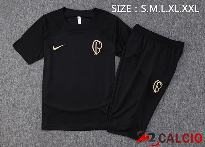 T Shirt Allenamento Corinthians + Pantaloncini Nero 2023/2024