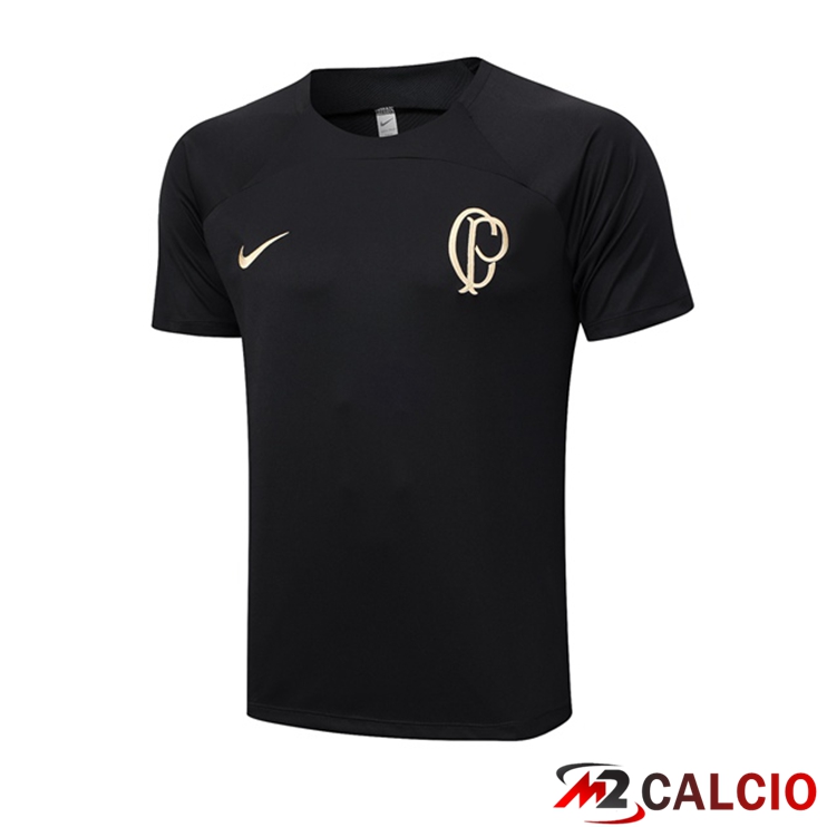 Maglie Calcio Personalizzate,Tute Calcio Squadre,Maglia Nazionale Italiana Calcio | T Shirt Allenamento Corinthians Nero 2023/2024
