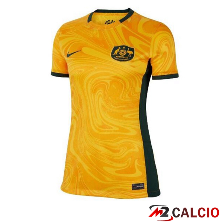Maglie Calcio Personalizzate,Tute Calcio Squadre,Maglia Nazionale Italiana Calcio | Maglie Calcio Australia Donna Prima Arancia 2023/2024
