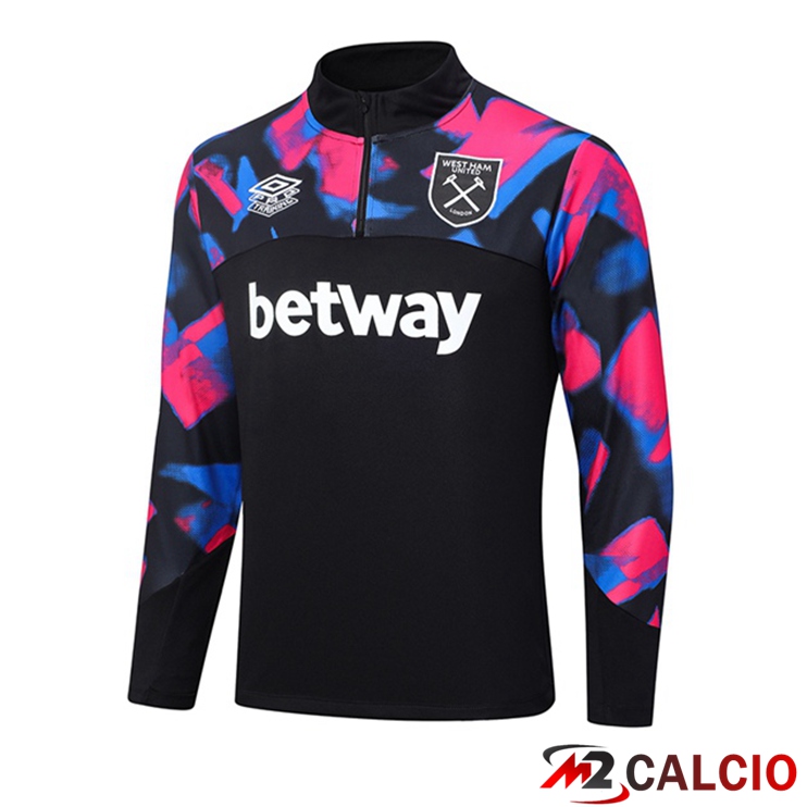 Maglie Calcio Personalizzate,Tute Calcio Squadre,Maglia Nazionale Italiana Calcio | Felpa Allenamento West Ham Nero 2023/2024