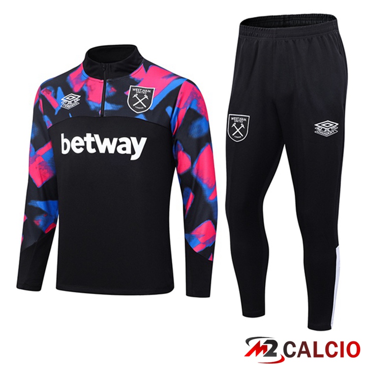 Maglie Calcio Personalizzate,Tute Calcio Squadre,Maglia Nazionale Italiana Calcio | Insieme Tuta Calcio West Ham Nero 2023/2024
