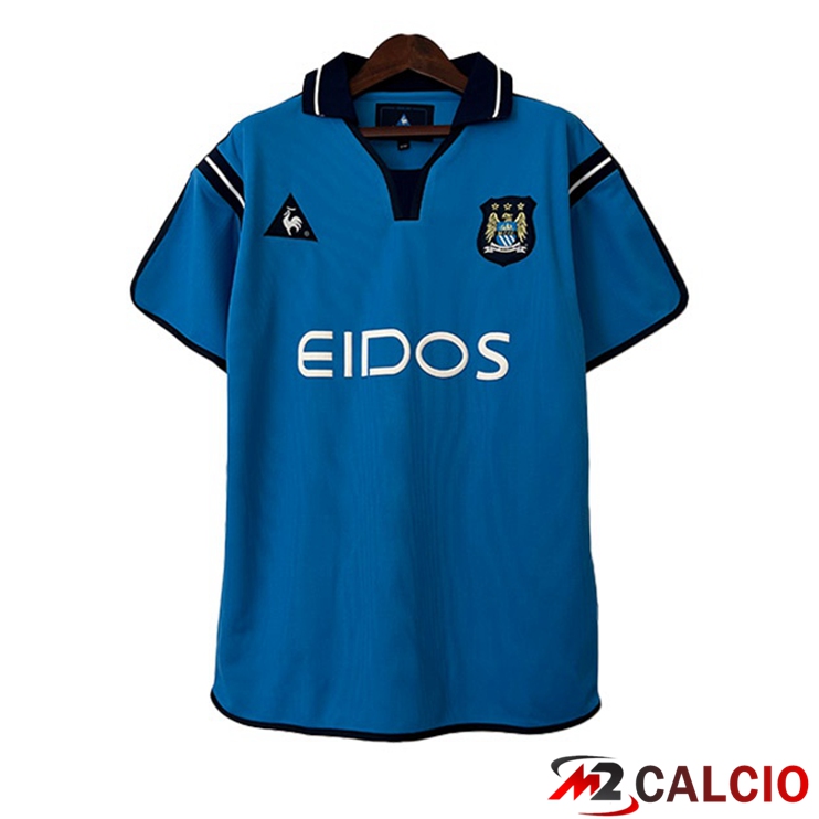 Maglie Calcio Personalizzate,Tute Calcio Squadre,Maglia Nazionale Italiana Calcio | Maglie Calcio Manchester City Retro Prima Blu 2001-2002