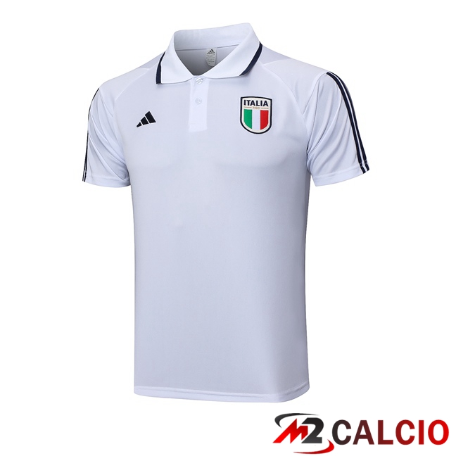 Maglie Calcio Personalizzate,Tute Calcio Squadre,Maglia Nazionale Italiana Calcio | Maglia Polo Italia Bianco 2023/2024