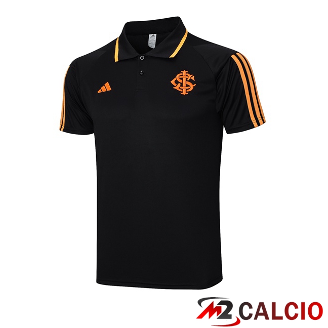 Maglie Calcio Personalizzate,Tute Calcio Squadre,Maglia Nazionale Italiana Calcio | Maglia Polo SC Internacional Nero 2023/2024