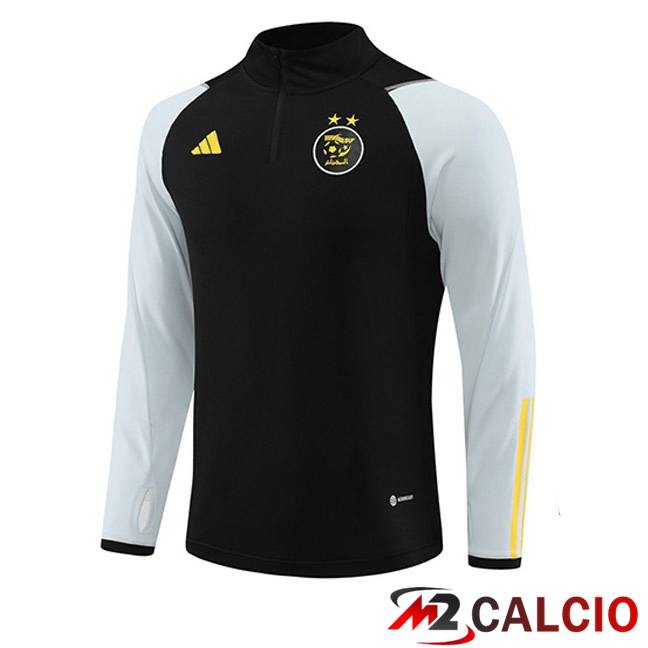 Maglie Calcio Personalizzate,Tute Calcio Squadre,Maglia Nazionale Italiana Calcio | Felpa Allenamento Algeria Nero 2023/2024