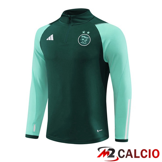 Maglie Calcio Personalizzate,Tute Calcio Squadre,Maglia Nazionale Italiana Calcio | Felpa Allenamento Algeria Verde 2023/2024