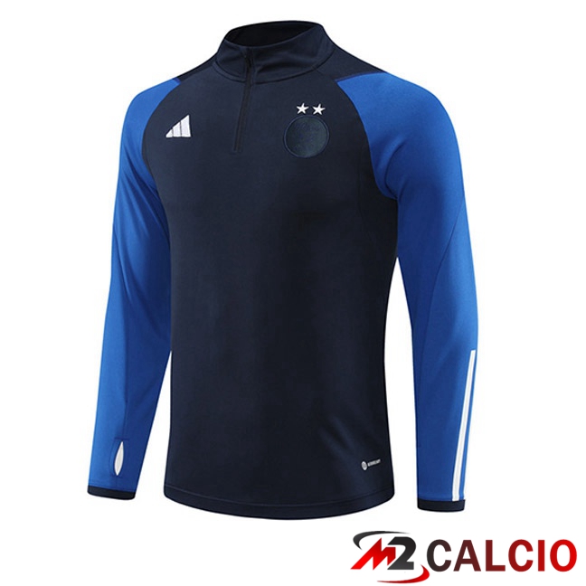 Maglie Calcio Personalizzate,Tute Calcio Squadre,Maglia Nazionale Italiana Calcio | Felpa Allenamento Algeria Blu Reale 2023/2024