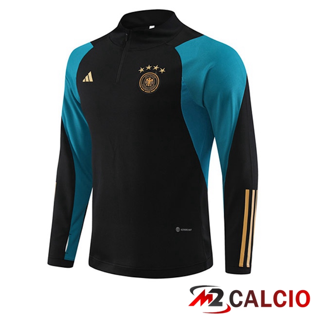 Maglie Calcio Personalizzate,Tute Calcio Squadre,Maglia Nazionale Italiana Calcio | Felpa Allenamento Germania Nero 2023/2024