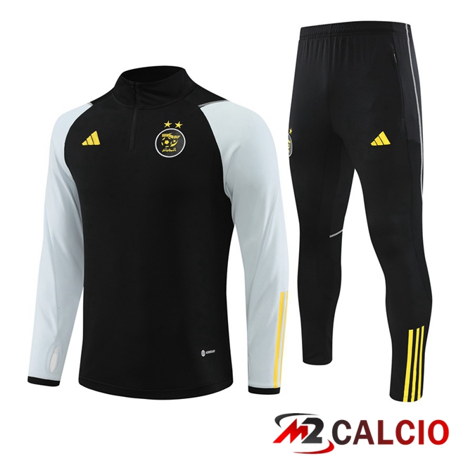 Maglie Calcio Personalizzate,Tute Calcio Squadre,Maglia Nazionale Italiana Calcio | Insieme Tuta Calcio Algeria Nero 2023/2024