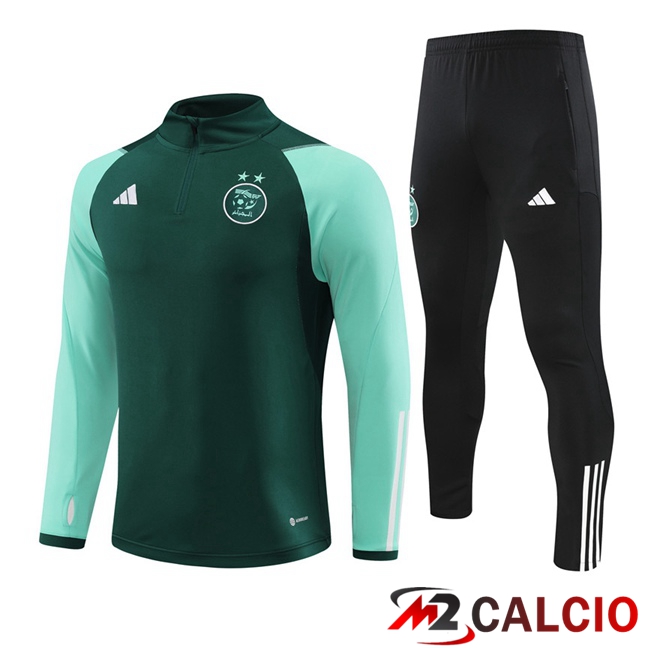 Maglie Calcio Personalizzate,Tute Calcio Squadre,Maglia Nazionale Italiana Calcio | Insieme Tuta Calcio Algeria Verde 2023/2024