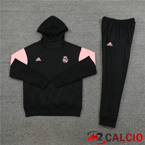 Insieme Con Cappuccio Tuta Real Madrid Nero 2023/2024