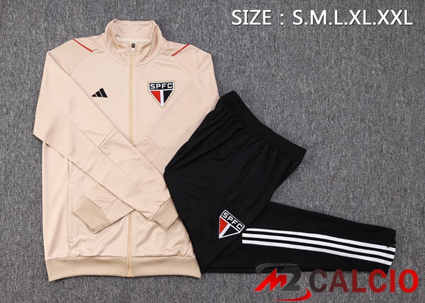 Insieme Tuta Calcio - Giacca Sao Paulo FC Marrone 2023/2024