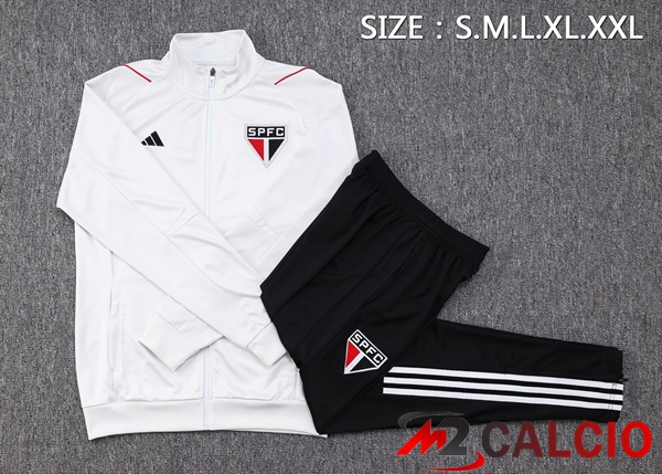 Insieme Tuta Calcio - Giacca Sao Paulo FC Bianco 2023/2024