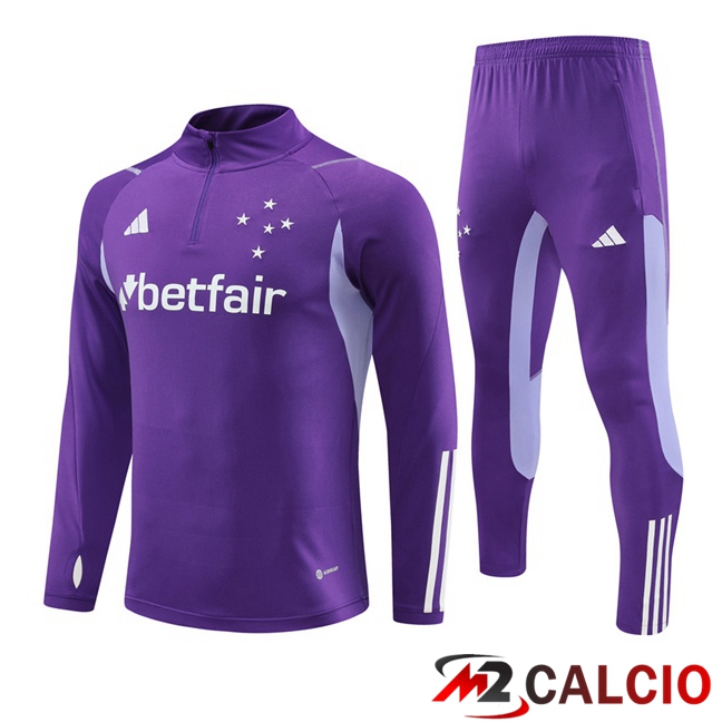 Maglie Calcio Personalizzate,Tute Calcio Squadre,Maglia Nazionale Italiana Calcio | Insieme Tuta Calcio Cruzeiro EC Viola 2023/2024