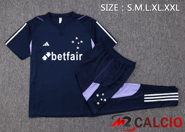 T Shirt Allenamento Cruzeiro EC + Pantaloni Blu Reale 2023/2024