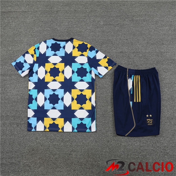 T Shirt Allenamento Algeria + Pantaloncini Bianco Blu 2023/2024