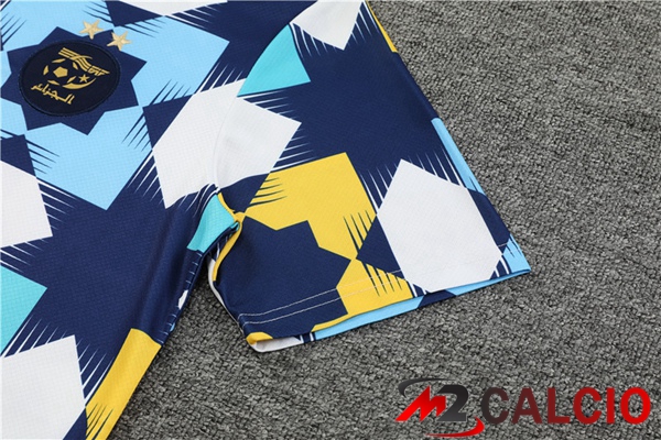 T Shirt Allenamento Algeria + Pantaloncini Bianco Blu 2023/2024