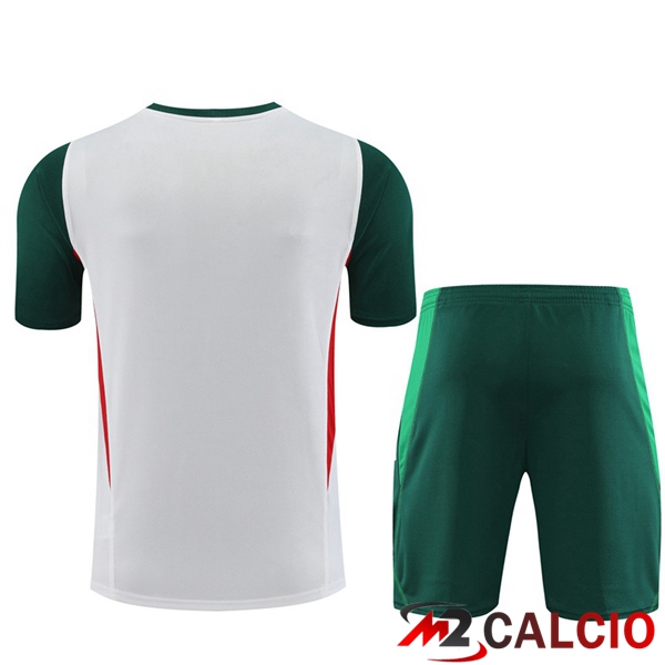 T Shirt Allenamento Messico + Pantaloncini Bianco 2023/2024
