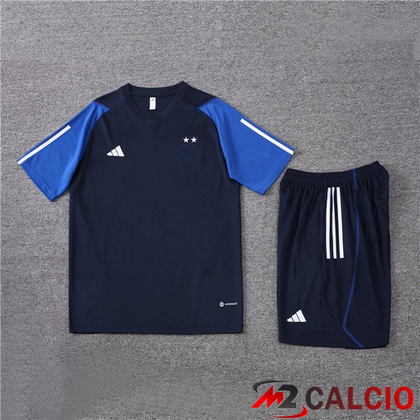 T Shirt Allenamento Algeria + Pantaloncini Blu Reale 2023/2024