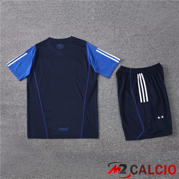 T Shirt Allenamento Algeria + Pantaloncini Blu Reale 2023/2024
