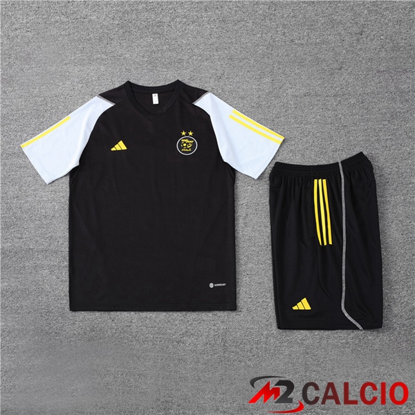 T Shirt Allenamento Algeria + Pantaloncini Nero 2023/2024