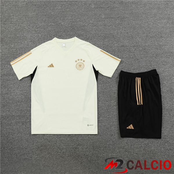 T Shirt Allenamento Germania + Pantaloncini Bianco 2023/2024
