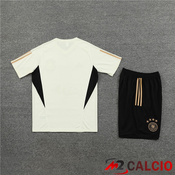 T Shirt Allenamento Germania + Pantaloncini Bianco 2023/2024