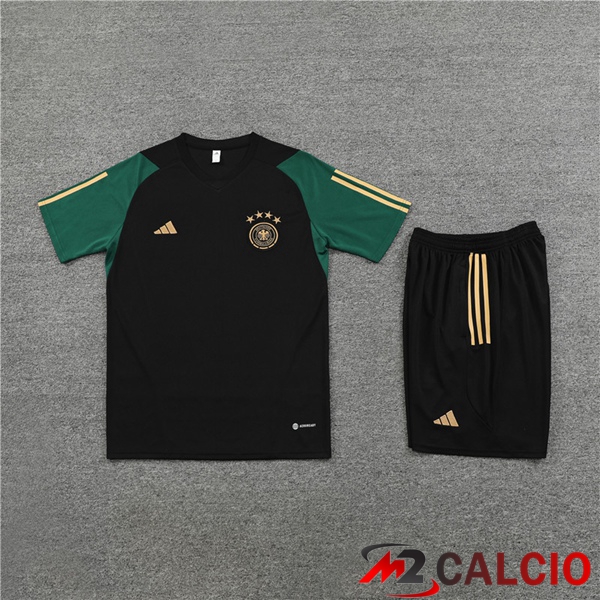 T Shirt Allenamento Germania + Pantaloncini Nero 2023/2024
