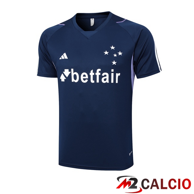 Maglie Calcio Personalizzate,Tute Calcio Squadre,Maglia Nazionale Italiana Calcio | T Shirt Allenamento Cruzeiro EC Blu Reale 2023/2024