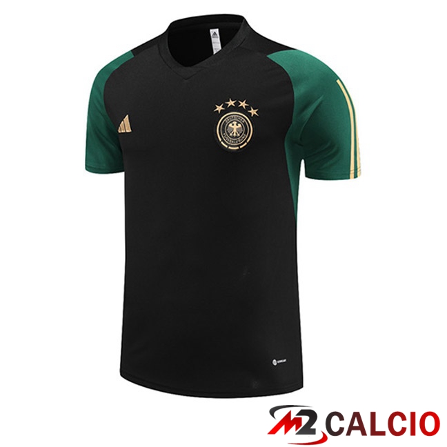 Maglie Calcio Personalizzate,Tute Calcio Squadre,Maglia Nazionale Italiana Calcio | T Shirt Allenamento Germania Nero 2023/2024