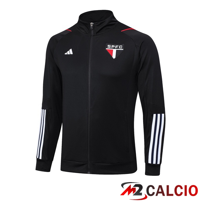 Maglie Calcio Personalizzate,Tute Calcio Squadre,Maglia Nazionale Italiana Calcio | Giacca Calcio Sao Paulo FC Nero 2023/2024