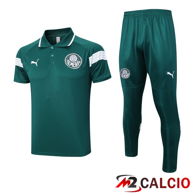 Maglie Calcio Personalizzate,Tute Calcio Squadre,Maglia Nazionale Italiana Calcio | Maglia Polo Palmeiras + Pantaloni Verde 2023/2024