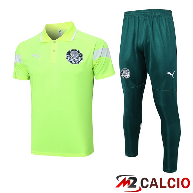 Maglie Calcio Personalizzate,Tute Calcio Squadre,Maglia Nazionale Italiana Calcio | Maglia Polo Palmeiras + Pantaloni Verde 2023/2024
