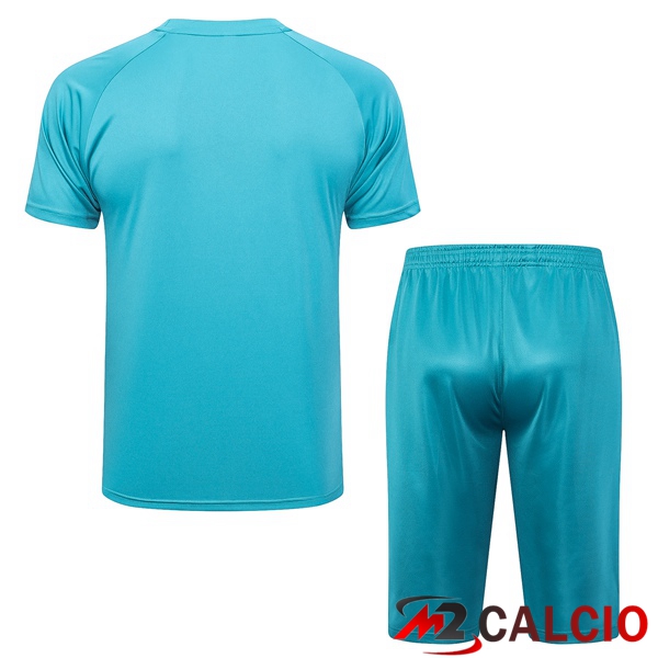 T Shirt Allenamento Palmeiras + Pantaloncini Cyan 2023/2024