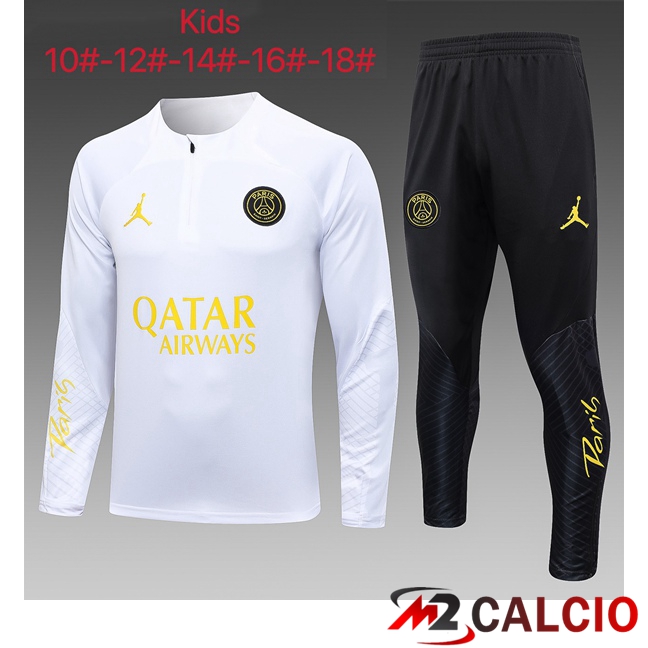 Insieme Tuta Calcio JORDAN Paris PSG Bambino Bianco 2023/2024